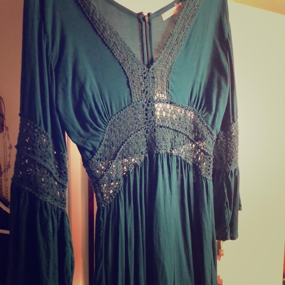 Cool teal greenish boho feel dress
